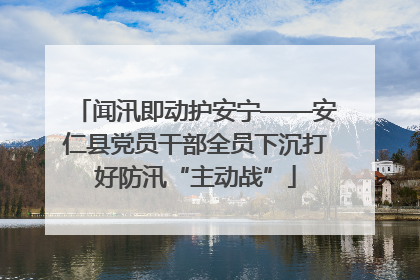 闻汛即动护安宁——安仁县党员干部全员下沉打好防汛“主动战”