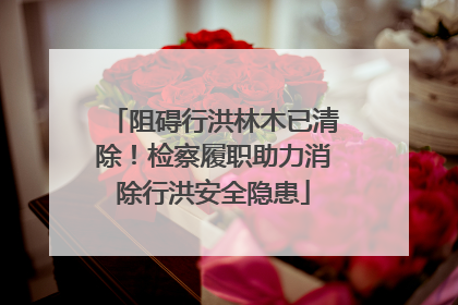 阻碍行洪林木已清除！检察履职助力消除行洪安全隐患