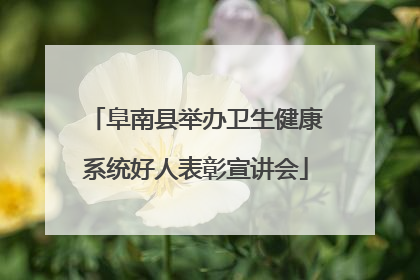 阜南县举办卫生健康系统好人表彰宣讲会