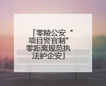 零陵公安“项目警官制”零距离规范执法护企安