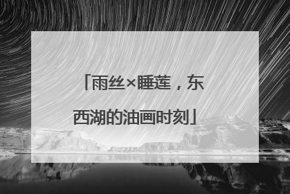 雨丝×睡莲，东西湖的油画时刻
