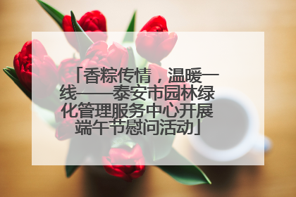 香粽传情，温暖一线——泰安市园林绿化管理服务中心开展端午节慰问活动