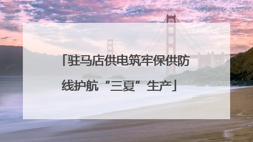 驻马店供电筑牢保供防线护航“三夏”生产