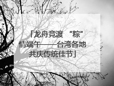 龙舟竞渡 “粽”情端午——台湾各地共庆传统佳节