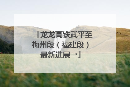 龙龙高铁武平至梅州段（福建段）最新进展→