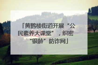 黄鹤楼街道开展“公民素养大课堂”，织密“银龄”防诈网