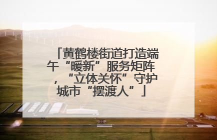 黄鹤楼街道打造端午“暖新”服务矩阵，“立体关怀”守护城市“摆渡人”