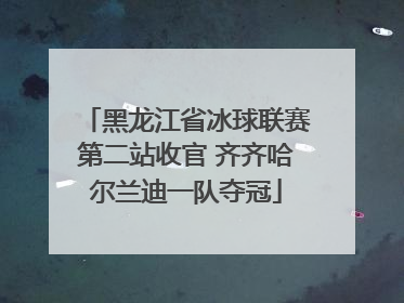 黑龙江省冰球联赛第二站收官 齐齐哈尔兰迪一队夺冠