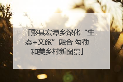 黟县宏潭乡深化“生态+文旅”融合 勾勒和美乡村新图景