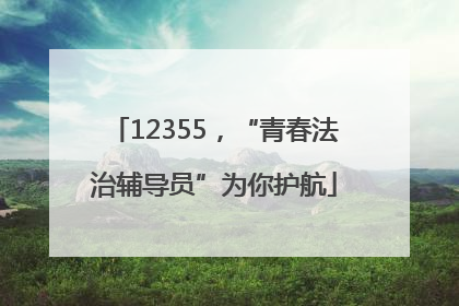 12355，“青春法治辅导员”为你护航