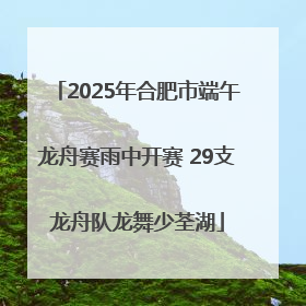 2025年合肥市端午龙舟赛雨中开赛 29支龙舟队龙舞少荃湖