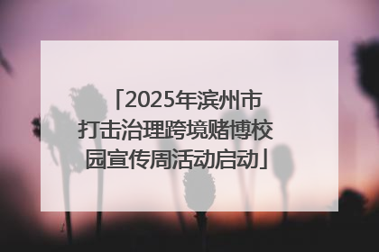 2025年滨州市打击治理跨境赌博校园宣传周活动启动