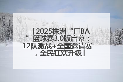 2025株洲“厂BA”篮球赛3.0版启幕：12队激战+全国邀请赛，全民狂欢升级