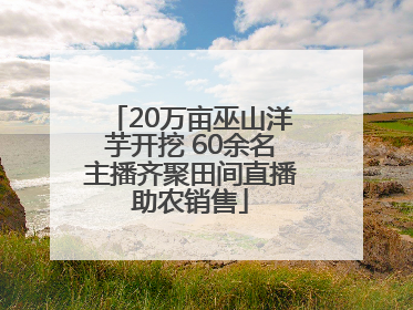 20万亩巫山洋芋开挖 60余名主播齐聚田间直播助农销售