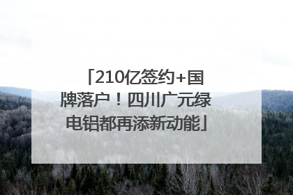 210亿签约+国牌落户！四川广元绿电铝都再添新动能