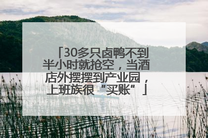 30多只卤鸭不到半小时就抢空，当酒店外摆摆到产业园，上班族很“买账”