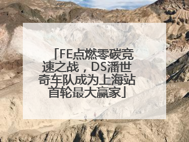 FE点燃零碳竞速之战，DS潘世奇车队成为上海站首轮最大赢家
