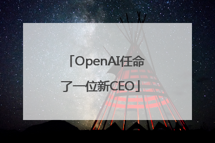 OpenAI任命了一位新CEO